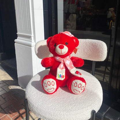 Medium Teddy Bear with Hat and Scarf