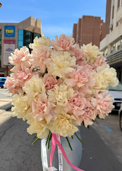 Pink & White French Roses
