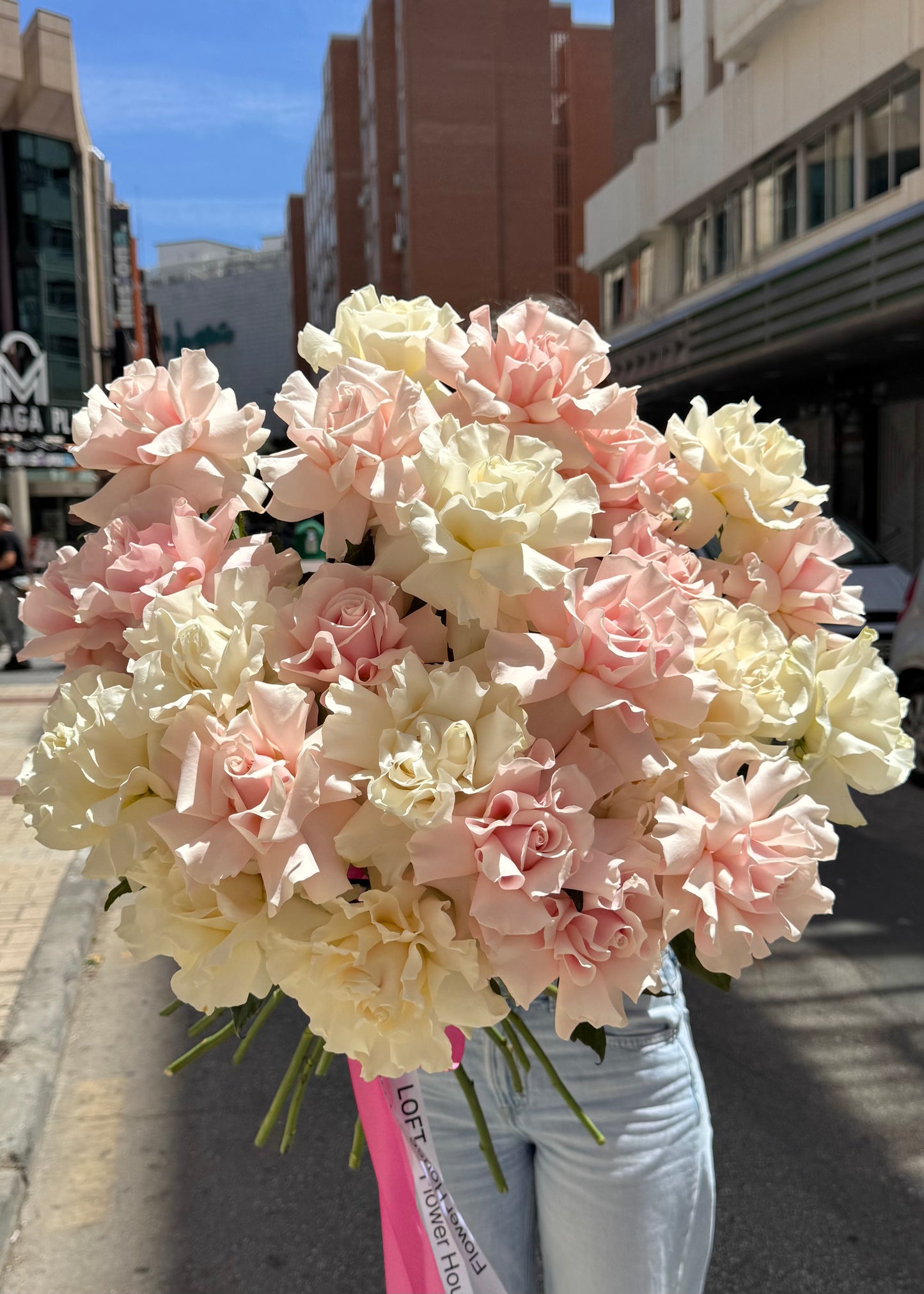 Pink & White French Roses