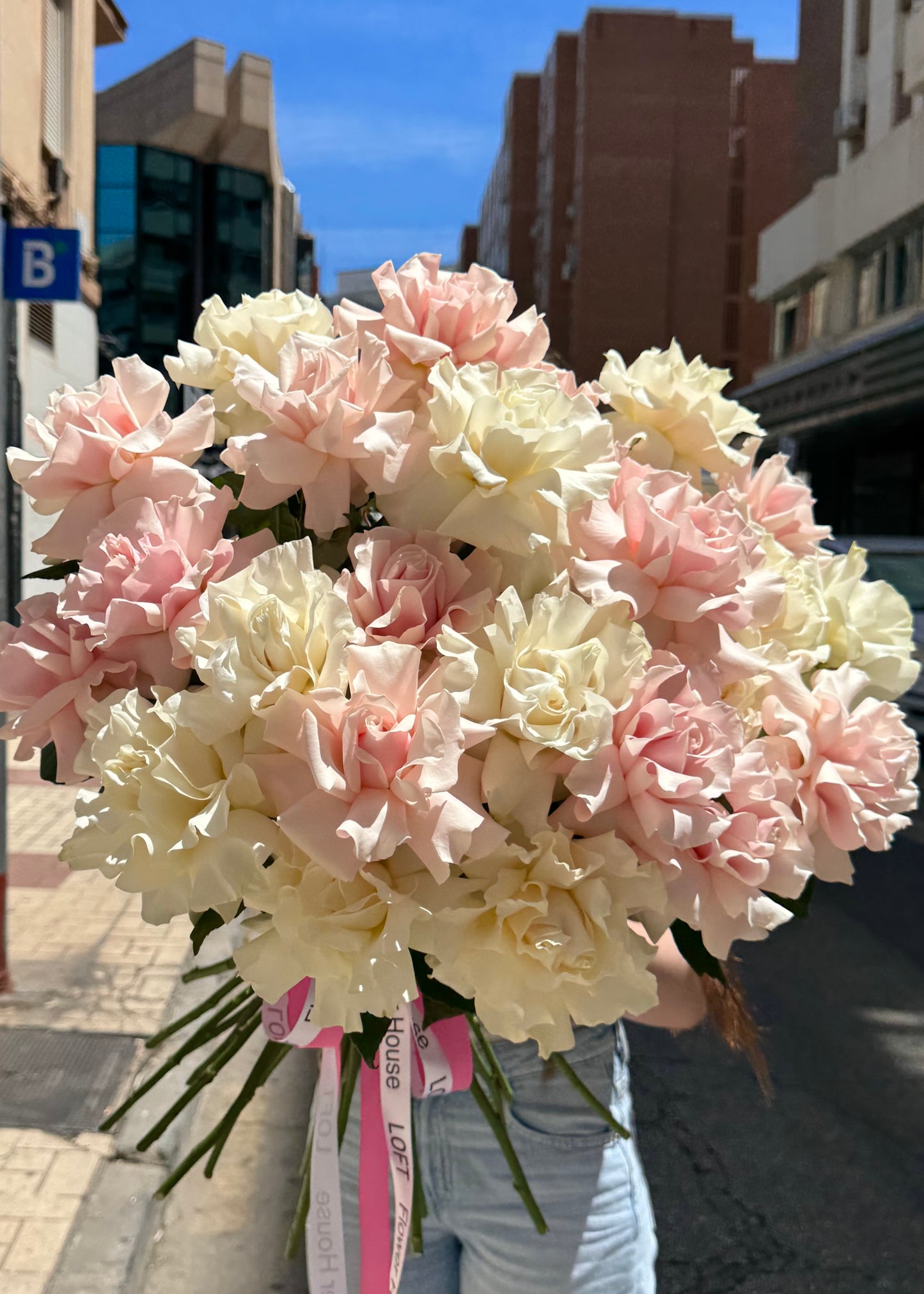 Pink & White French Roses