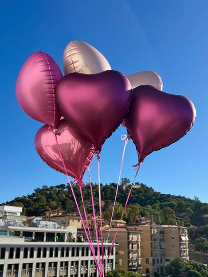 Helium Heart Balloons - Pink Set