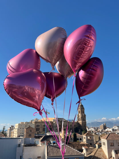 Helium Heart Balloons - Pink Set