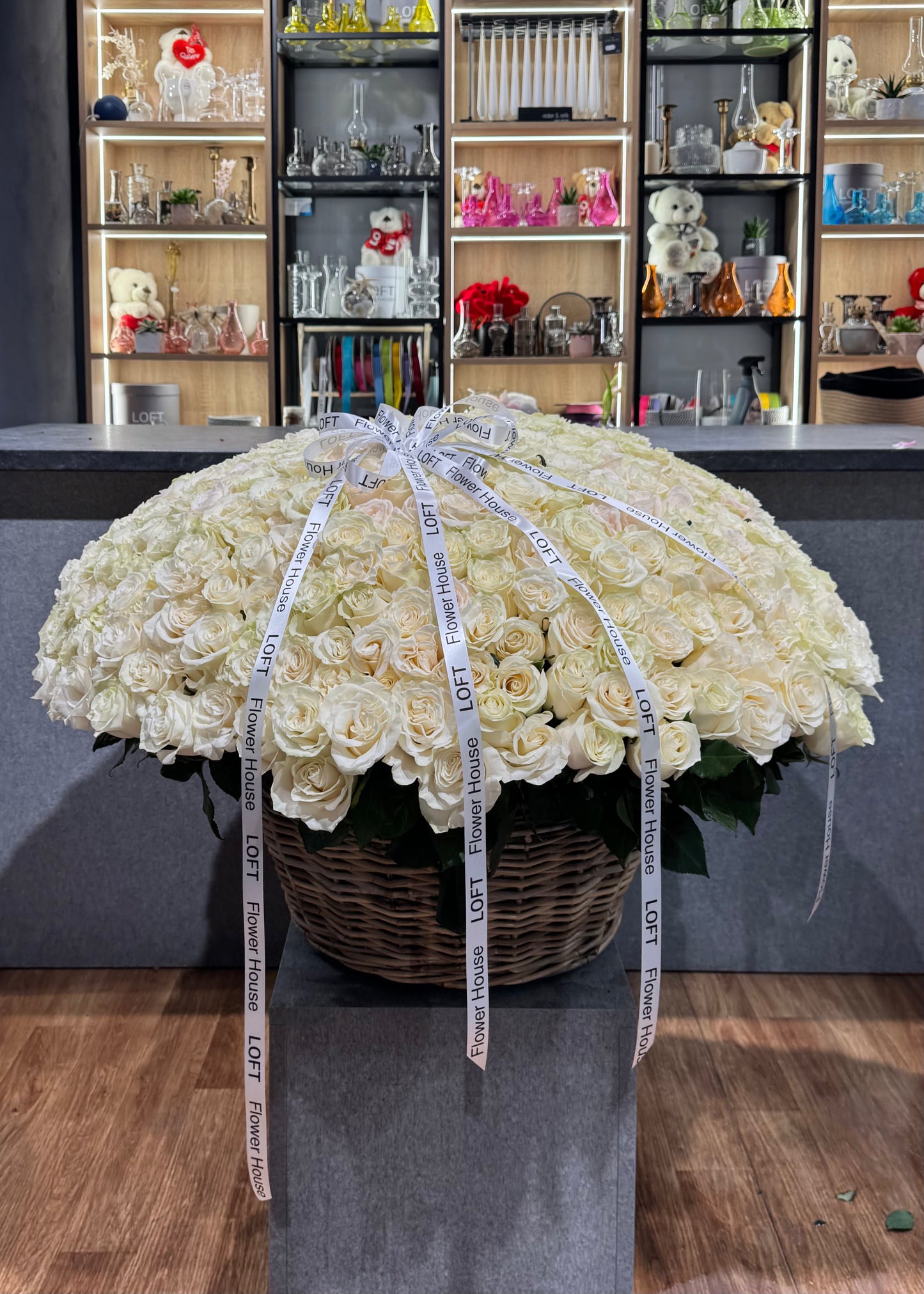 500 rosas blancas premium