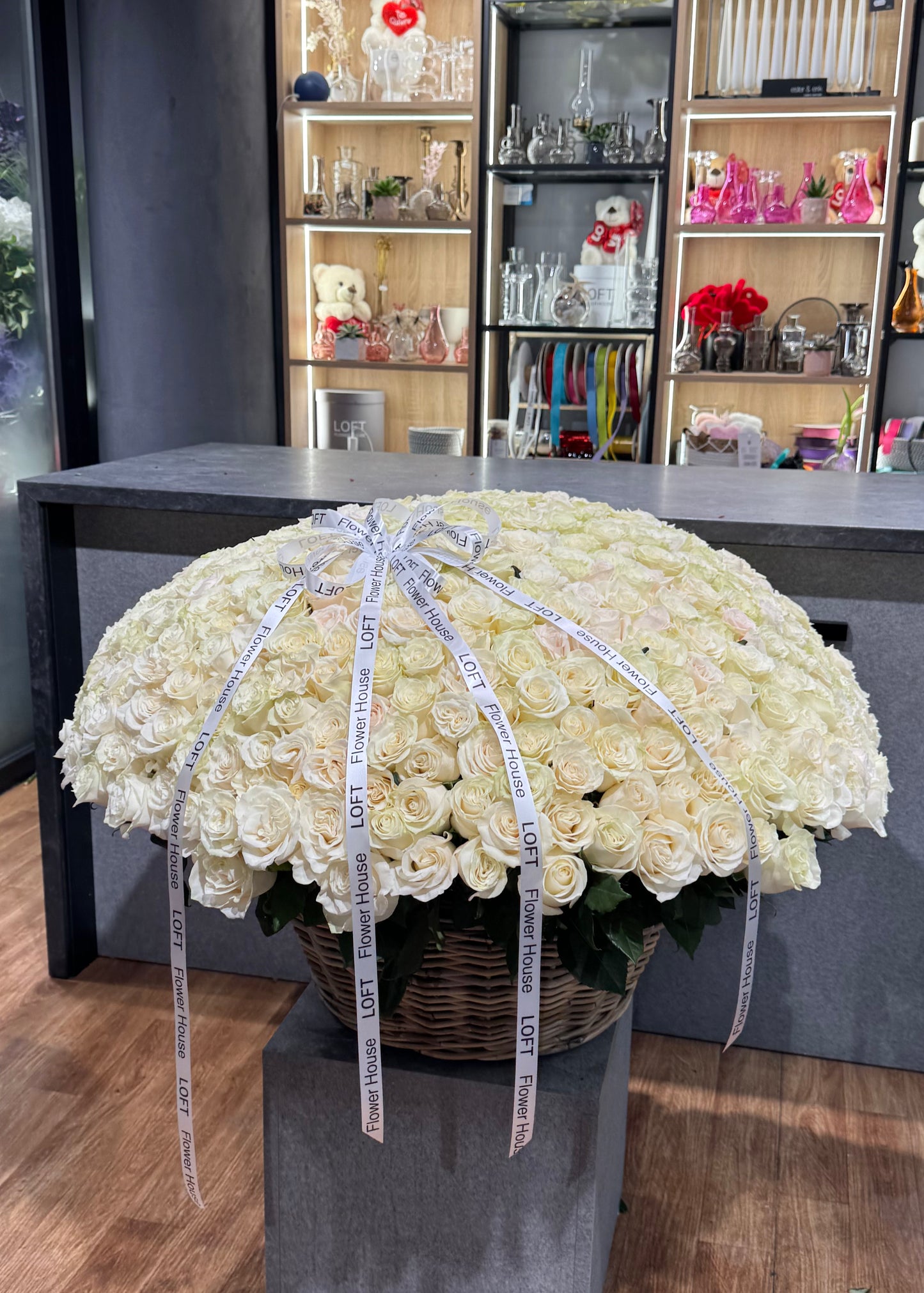500 rosas blancas premium