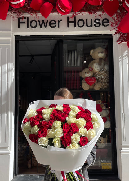 Red & White Roses